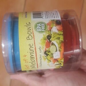 NWT Set of 4 Multicolor Small Melamine Bowls